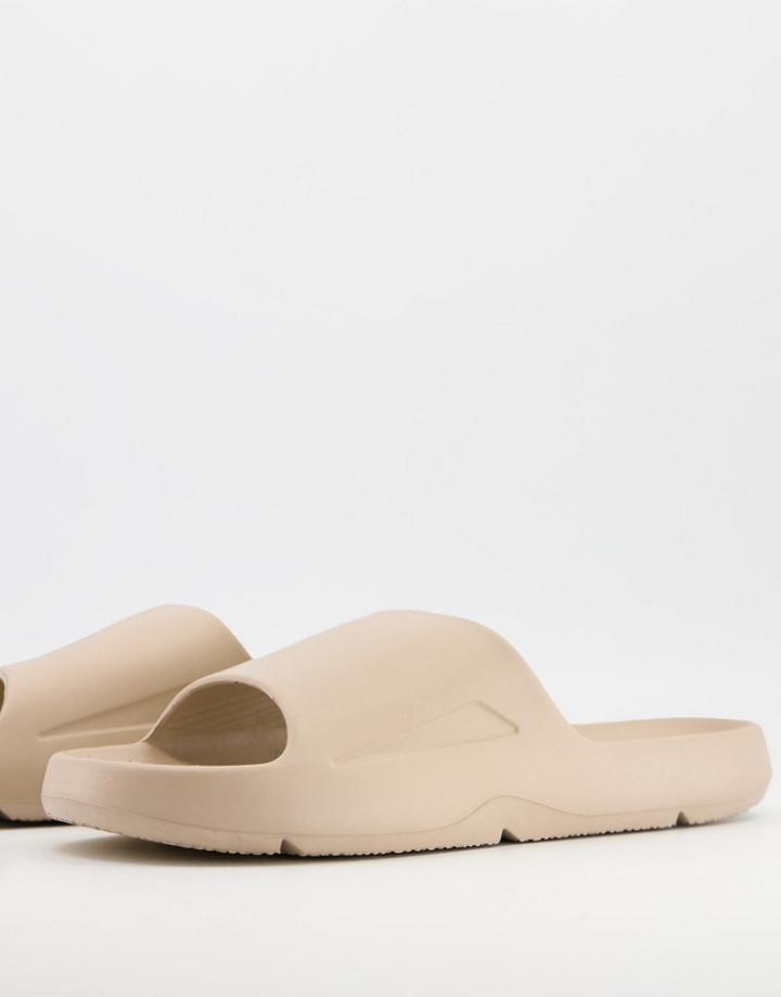 Pull & Bear Chunky Slides In Beige-neutral