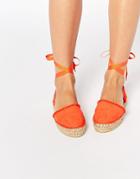 Miss Kg Pom Pom Espadrille - Orange