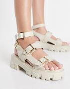 Raid Prestone Chunky Heeled Sandals In Stone Drench-neutral