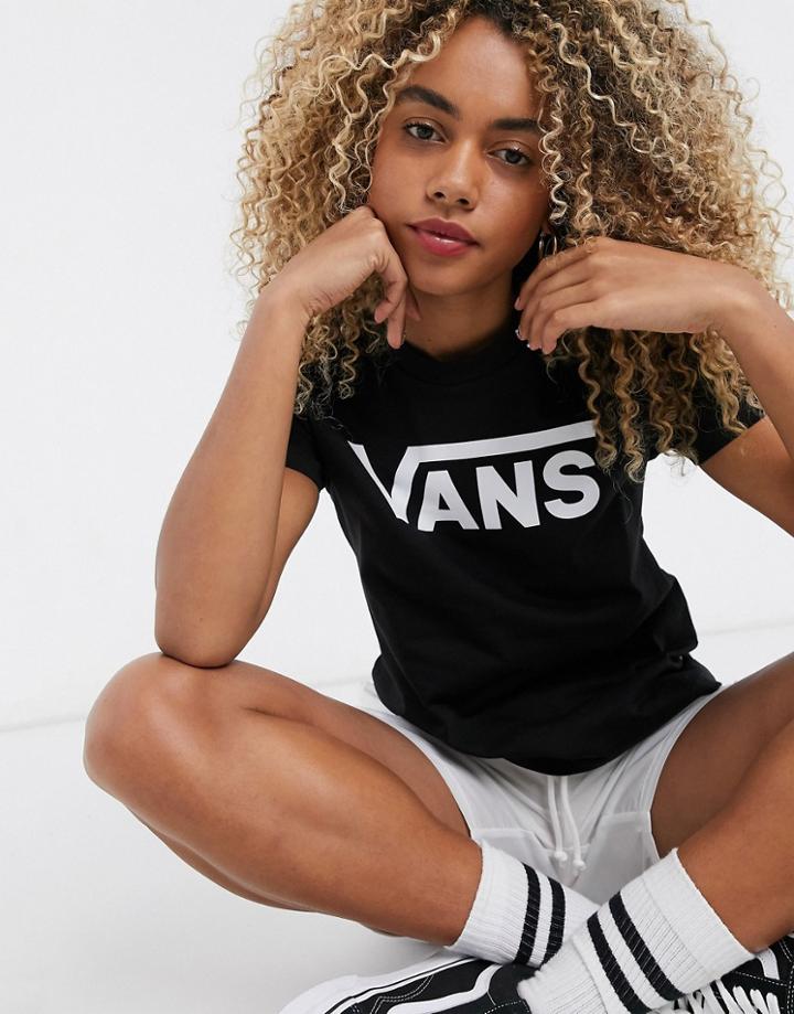 Vans Flying V Crew T-shirt In Black