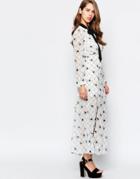 Sister Jane Hera Dress In Daisy Grid Print - White