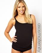 Emma Jane Longer Length Nursing Tank - Black $45.86
