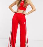 Puma Wide Leg Pants In Red Exclusive To Asos