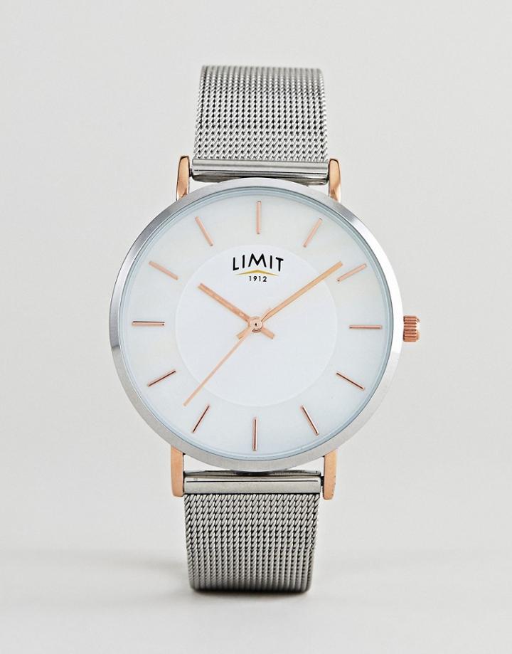 Limit Mesh Watch In Mixed Metal Exclusive To Asos - Silver