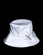 Asos Design Bucket Hat In Reflective Material - Silver