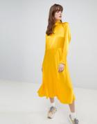 Mads Norgaard Dromma Satin Dress - Yellow