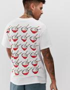 New Love Club Pho Back Print T-shirt In Oversized-white