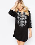 Seafolly Embriodered Beach Tunic - Black