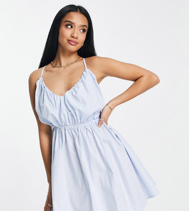 Missguided Petite Cami Strap Dress In Blue