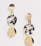 River Island Ring And Disc Drop Earrings In Gold - Gold
