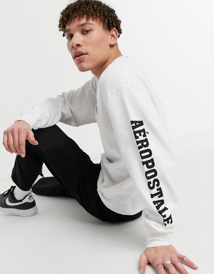 Aeropostale Aero 87 Crew Neck Sweatshirt-white