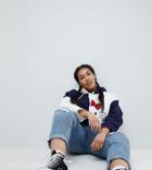 Hello Kitty X Asos Curve Cropped Color Block Hoodie - Multi