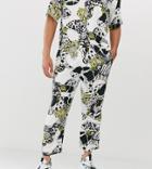 Reclaimed Vintage Baroque Animal Chain Print Pants - White
