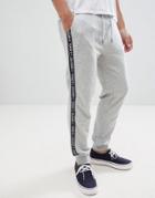 Tommy Hilfiger Authentic Cuffed Joggers Side Logo Taping In Gray Marl - Gray