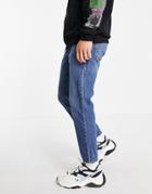 Asos Design Classic Rigid Jeans In Vintage Dark Wash-blues