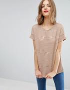 Asos Shell Top In Clean Ponte Rib - Pink