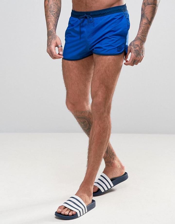Adidas Split Swim Shorts In Short Length Bj8576 - Blue