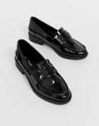Miss Selfridge Patent Loafers In Black - Black