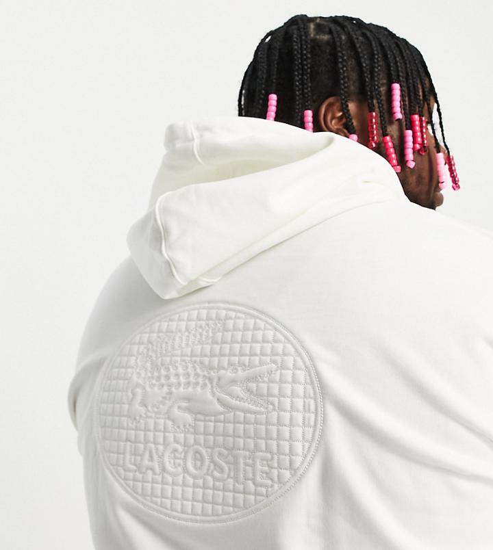 Lacoste Live Plus Back Print Hoodie-white