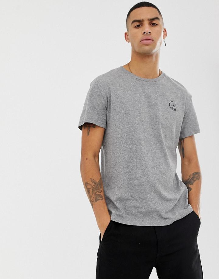 Cheap Monday Small Logo T-shirt In Gray - Gray