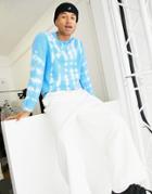 Asos Design Knit Ribbed Coordinating Sweater With Tie-dye Effect In Blue-blues
