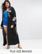 Alice & You Embroidered Kimono - Black
