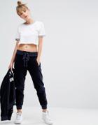 Wildfox Velvet Football Sweatpants - Navy