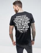 Roadies Of 66 Scroll Back Print T-shirt - Black