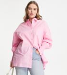 Influence Plus Poplin Shirt With Gathered Sleeve In Pink