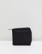 Stradivarius Wallet With Coin Pocket In Black - Silver