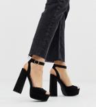 New Look Chunky Platform Heel Sandal In Black - Black