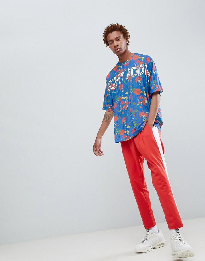 Night Addict Oversized Printed T-shirt - Navy