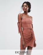 Bec & Bridge Exclusive Off Shoulder Mini Dress - Red