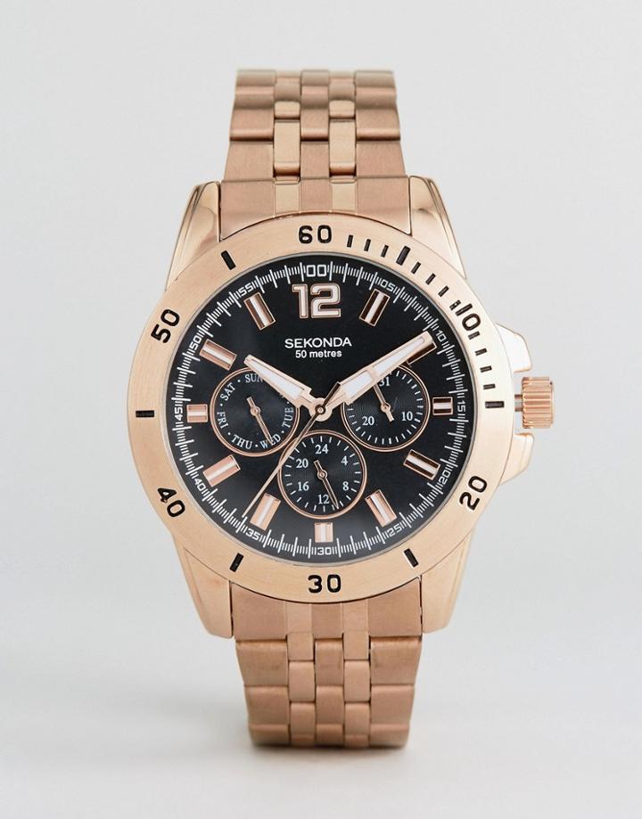 Sekonda Bracelet Watch In Rose Gold Excluisve To Asos - Gold