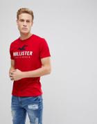 Hollister Large Logo T-shirt In Red - Red