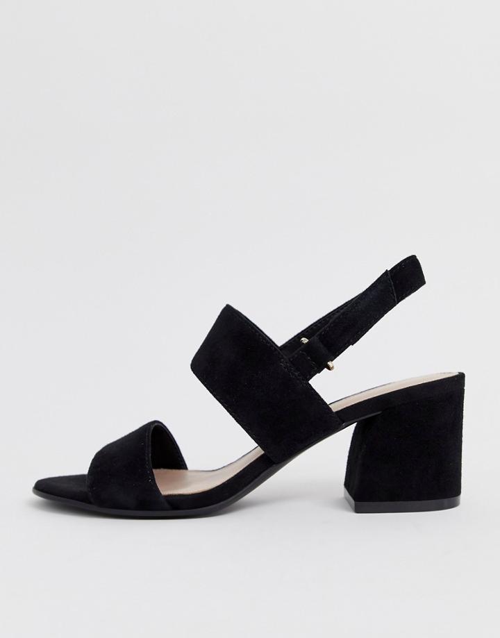 Aldo Arievia Suede Flared Block Heeled Sandals In Black - Black