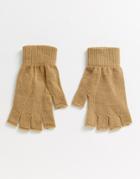 Asos Design Fingerless Gloves In Camel