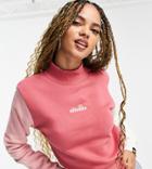 Ellesse Color Block Sweatshirt In Pink