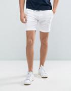 Selected Homme Slim Fit Chino Shorts With Stretch - White