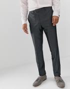 French Connection Prince Of Wales Check Slim Fit Suit Pants-gray