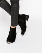Daisy Street Western Style Heeled Boots - Black