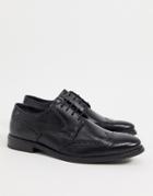 Base London Risco Brogues In Black Leather