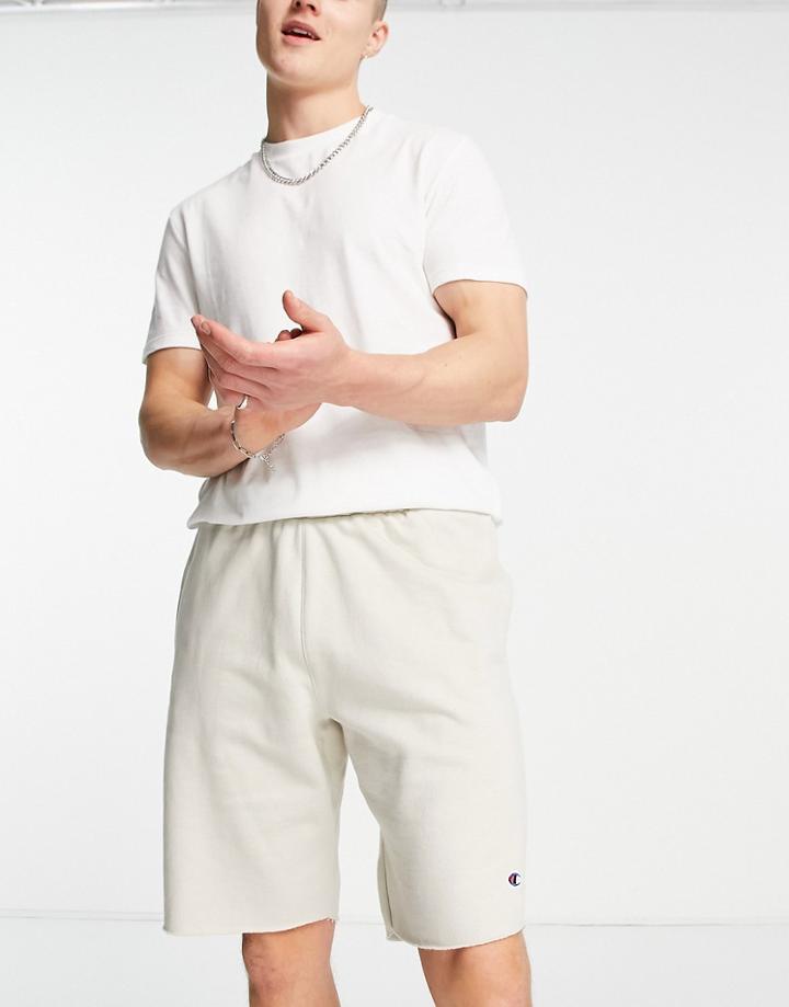 Champion Small Logo Shorts In Tan-brown
