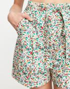 People Tree X V & A Cotton A-line Shorts In Archive Floral - Part Of A Set - Multi