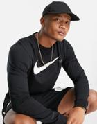 Nike Swoosh Pack Long Sleeve T-shirt In Black