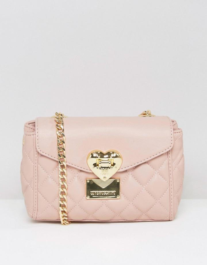 Love Moschino Quilted Small Shoulder Bag - Pink