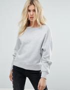 Only Oversized Sleeve Sweater - Gray