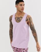 Asos Design Organic Tank In Purple