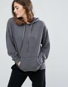 New Look Cropped Hoody - Gray