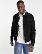 Don't Think Twice Slim Fit Denim Jacket In Black